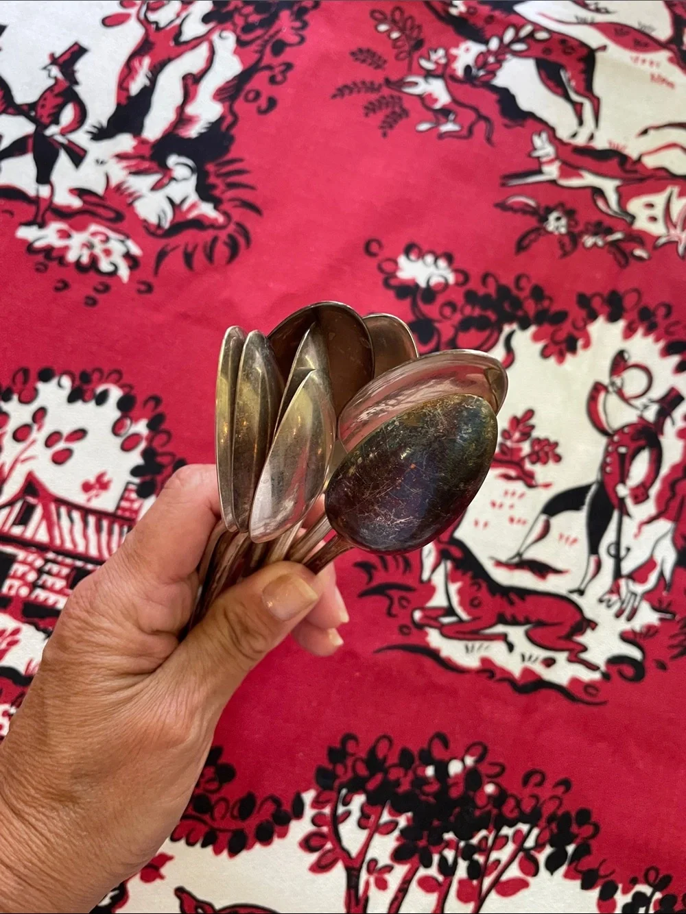 Set of 8 antique William Rogers silver spoons